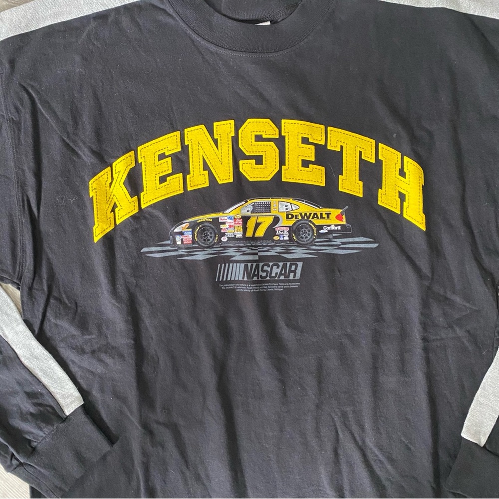 Vintage Matt Kenseth Shirt Mens L Black Nascar Racing Dewalt Team Long Sleeve - Picture 2 of 7